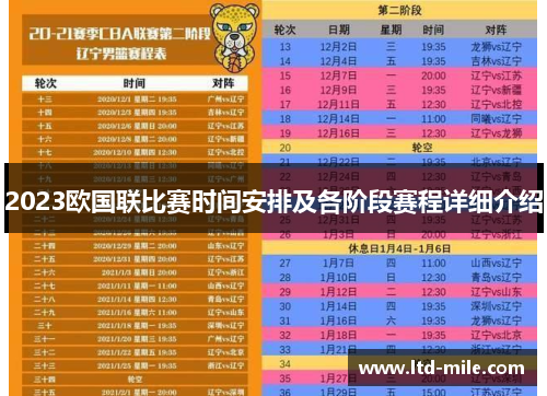 2023欧国联比赛时间安排及各阶段赛程详细介绍