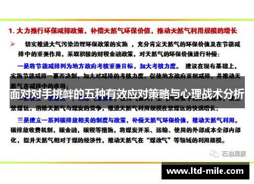 面对对手挑衅的五种有效应对策略与心理战术分析