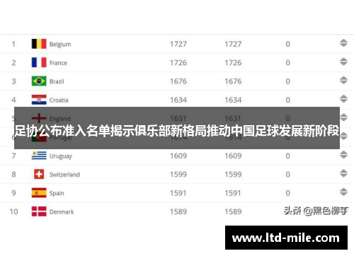 足协公布准入名单揭示俱乐部新格局推动中国足球发展新阶段