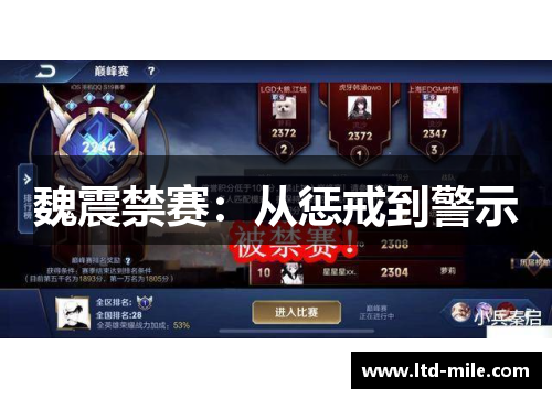 魏震禁赛：从惩戒到警示